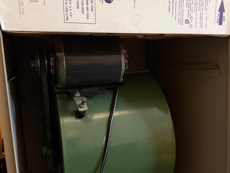 Ducted system blower fitted with a fresh filter after GreenPump Care service