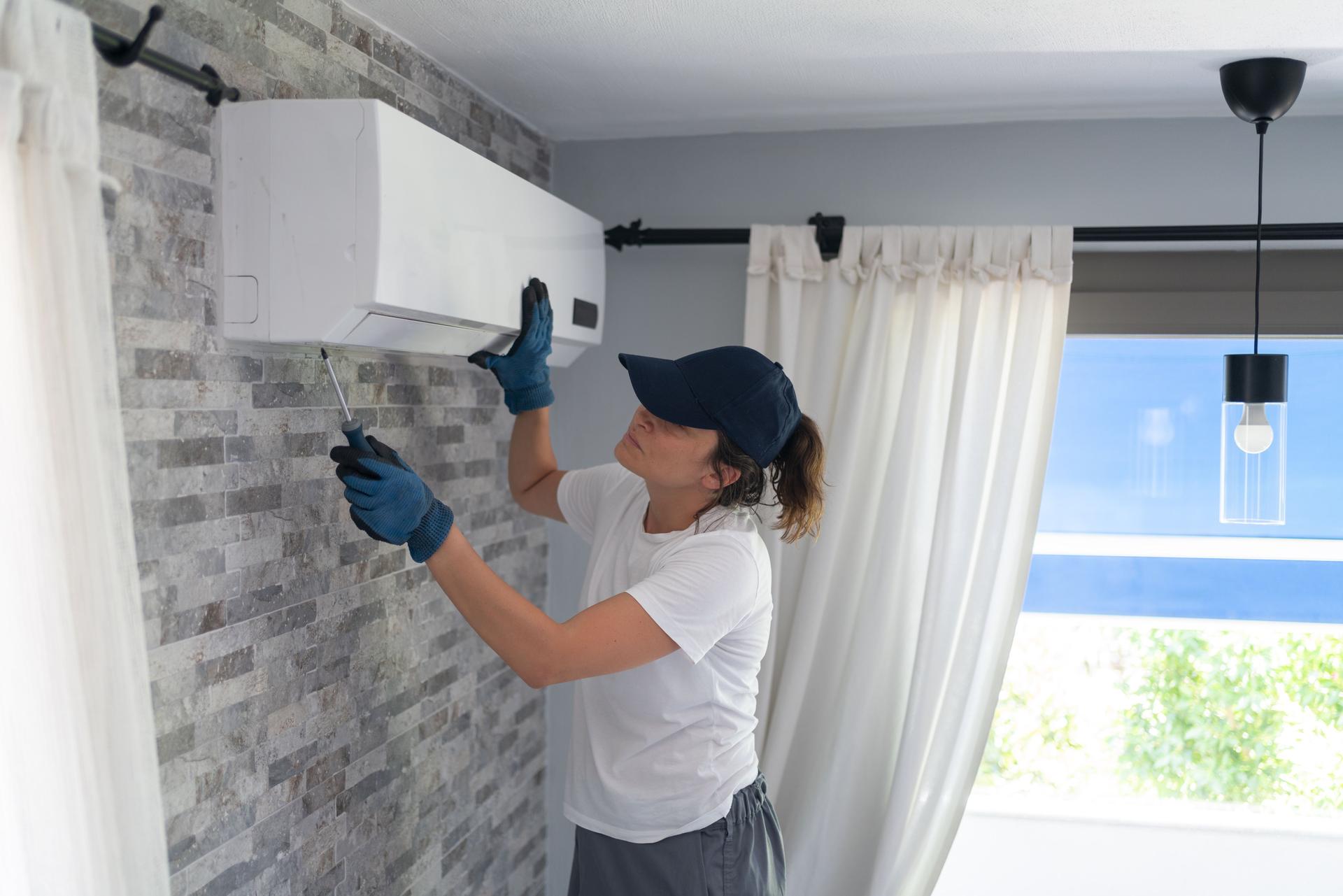 Installing Air Conditioner Unit Indoor